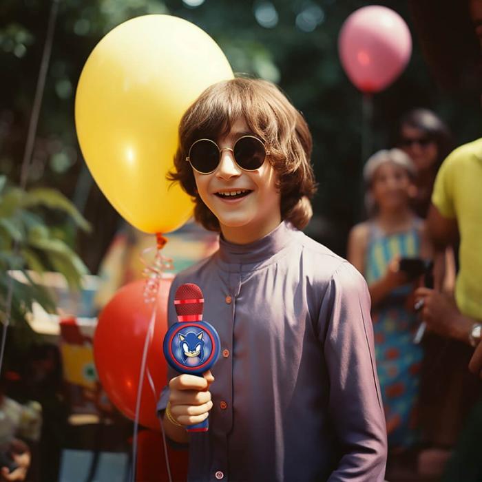 SONIC - SONIC Karaoke Mikrofon PopSing med LED