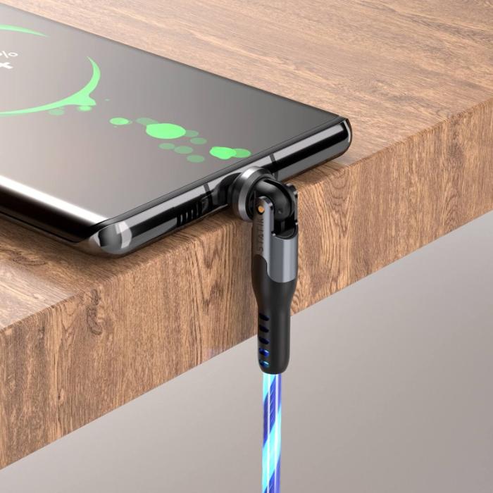 STATIK - STATIK Kabel PowerPivot Pro Glowing LED USB-C Till USB-C 1m