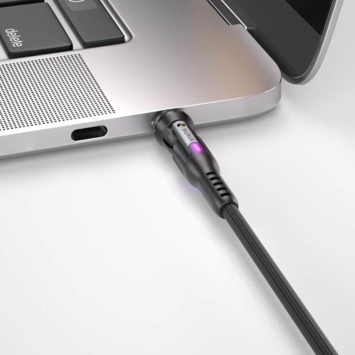 STATIK - STATIK Kabel PowerPivot Pro Nylonflätad USB-C Till USB-C Svart 1m