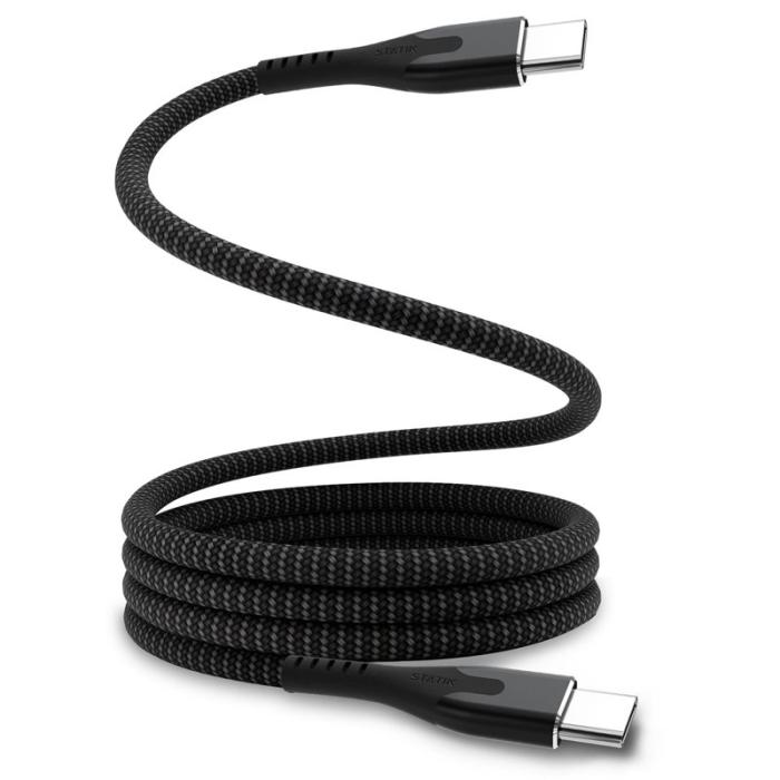 STATIK - STATIK Magnetisk Kabel Magstack Pro USB-C Till USB-C Svart 2m