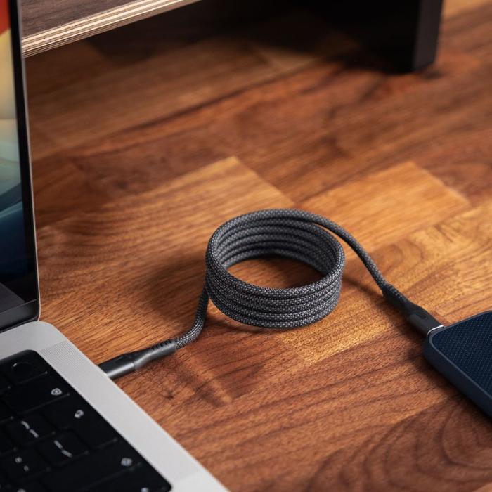 STATIK - STATIK Magnetisk Kabel Magstack Pro USB-C Till USB-C Svart 2m