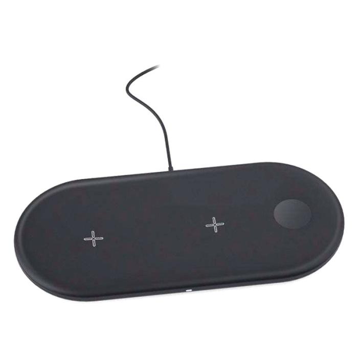 OEM - 15W Max Laddningsplatta för Telefon / Hörlurar / Smartklocka - Svart