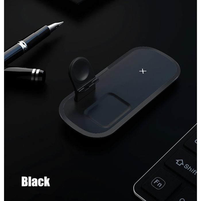OEM - 3-i-1 15W Trådlös Laddare Snabbladdningsdocka för iPhone, iWatch, AirPods Pro