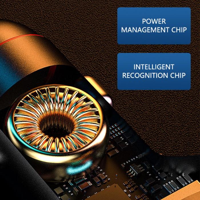 OEM - 3-i-1 330W Snabbladdare för bil med dubbla portar och 3 laddningskablar