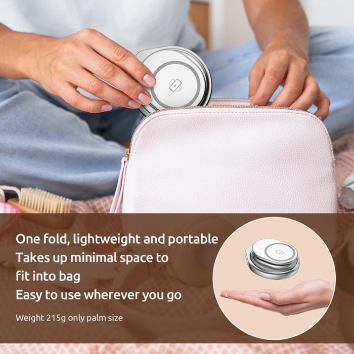 OEM - 3-i-1 Magnetisk Trådlös Laddare för iPhone 16 - Vit, 360° Rotabel