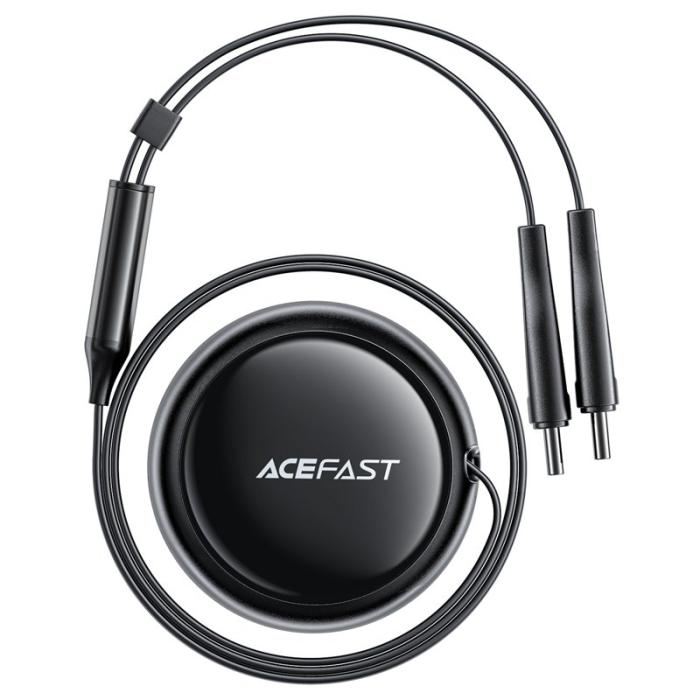 OEM - ACEFAST B13 53W USB-biladapter med 2 utdragbara Type-C-laddkablar