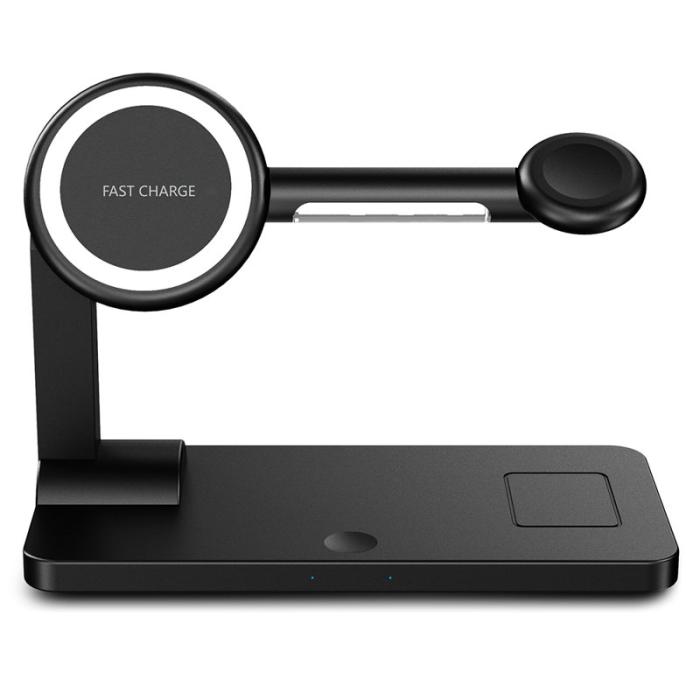 OEM - AK05 5-i-1 Trådlös Laddare med Ställning Snabbladdningsstation Dock