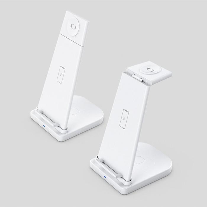 OEM - 3-i-1 trådlös laddare mobil smartklocka hörlurar snabbladdning vit Samsung