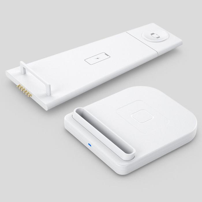 OEM - 3-i-1 trådlös laddare mobil smartklocka hörlurar snabbladdning vit Samsung