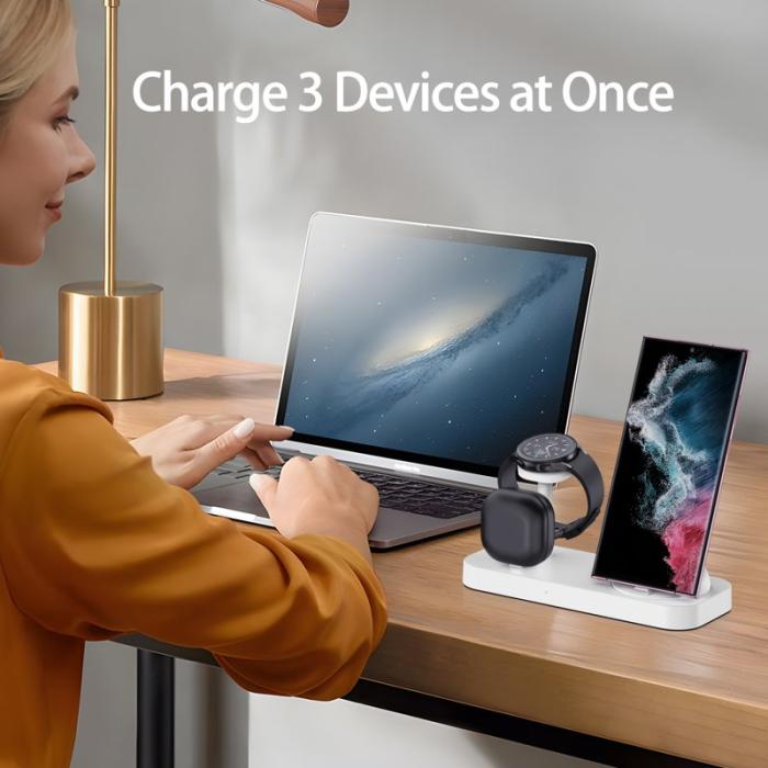 OEM - B25 Trådlös laddare för Samsung Watch - Vit