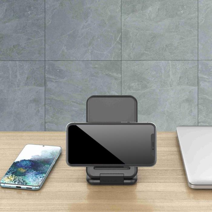 OEM - 3-i-1 15W Trådlös Laddare Mobilställ Fällbar Laddningsplatta - Vit