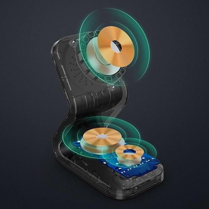 OEM - 3-i-1 15W Trådlös Laddare för Smartphone/Smartwatch/Öronproppar