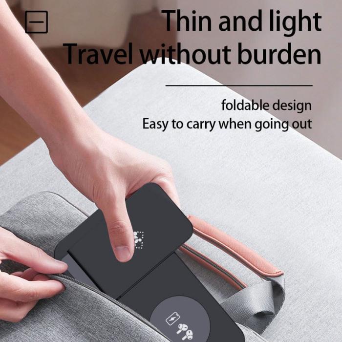 OEM - 4-i-1 Fällbar Trådlös Laddare för Mobil, Hörlurar och Klocka - Vit