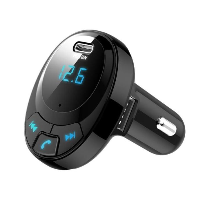 OEM - BT09 Bluetooth-kompatibel multifunktionell Billaddare med FM-sändare