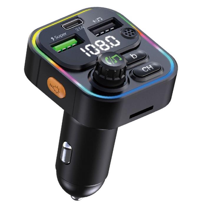 OEM - C16 22.5W 4.5A Bluetooth FM MP3-spelare med snabb laddning QC3.0