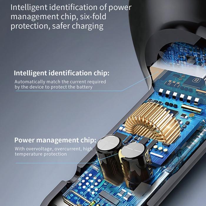 OEM - C16 22.5W 4.5A Bluetooth FM MP3-spelare med snabb laddning QC3.0