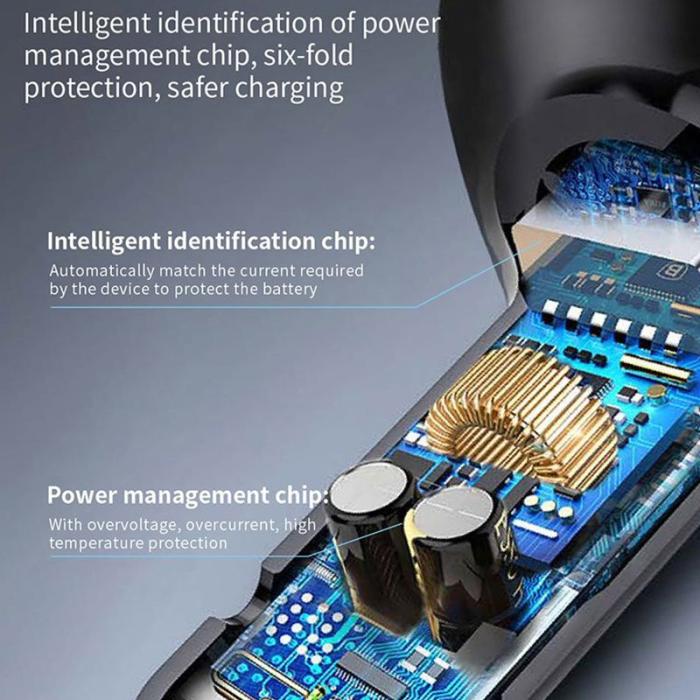 OEM - C17 PD 22.5W 4.5A Snabbladdare med Bluetooth och FM MP3-spelare