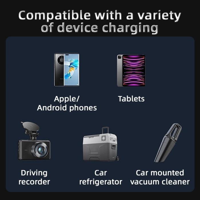 OEM - CS8 Baksätes Snabbladdare Bluetooth-kompatibel MP3 FM Sändare Multi-Port