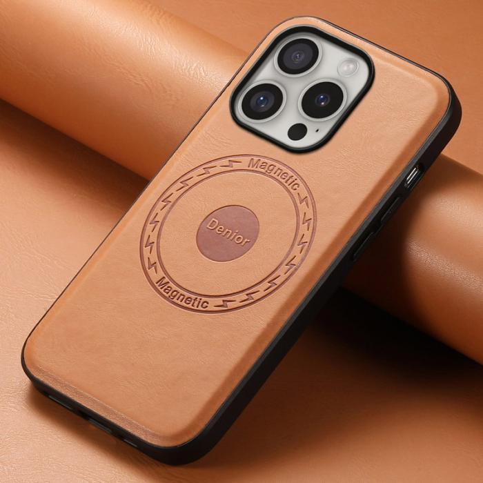 DENIOR - DENIOR A10 iPhone 16 Pro Max Skal Äkta Läder Khaki