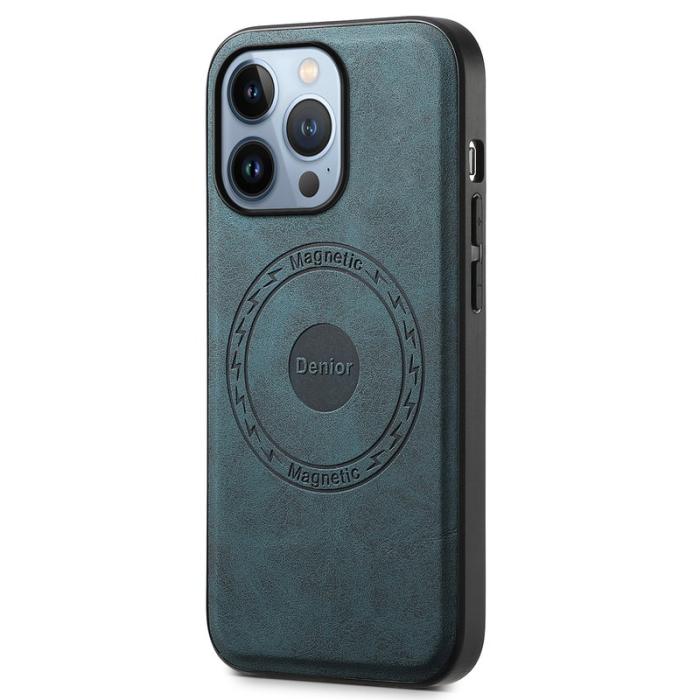 DENIOR - DENIOR A11 iPhone 13 Pro Fodral Retro Läder + PC + TPU Blå