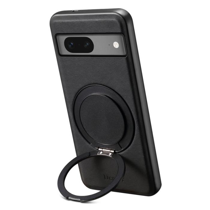 DENIOR - DENIOR A14 Google Pixel 7 5G Magnetfodral Läder PC TPU Svart
