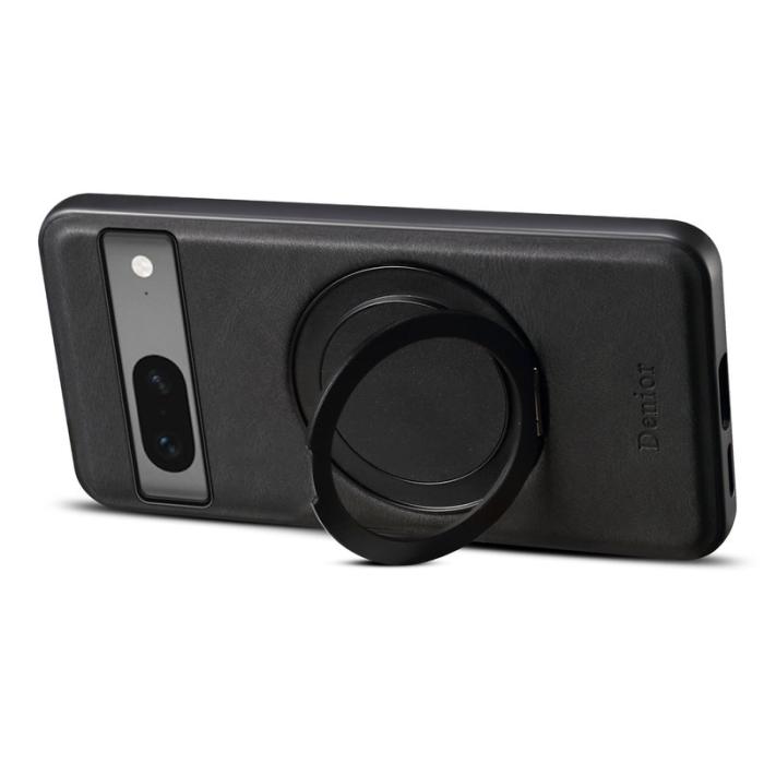 DENIOR - DENIOR A14 Google Pixel 7 5G Magnetfodral Läder PC TPU Svart