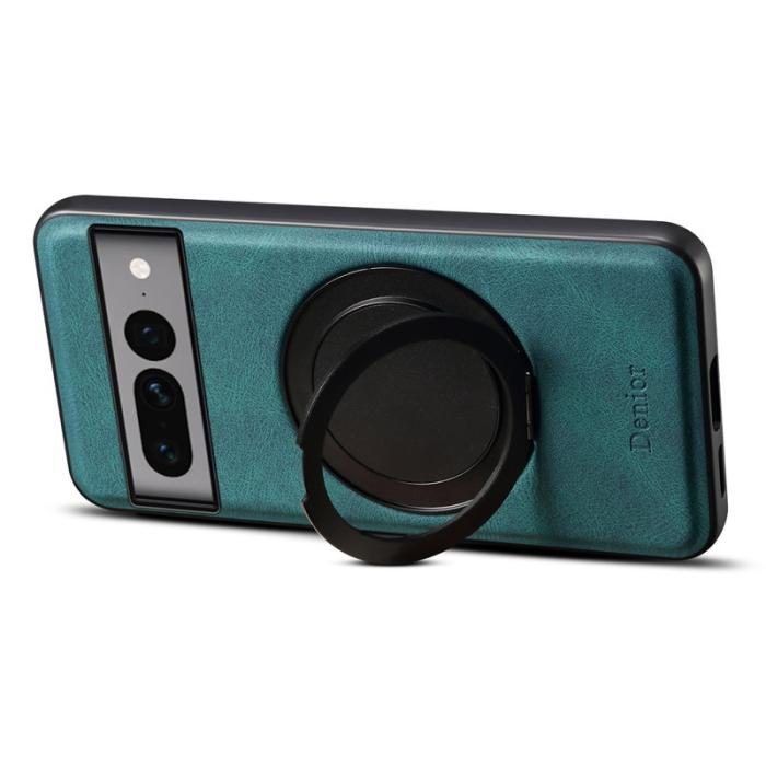 DENIOR - DENIOR Google Pixel 7 Pro 5G Magnetfodral Läder PC TPU Blå