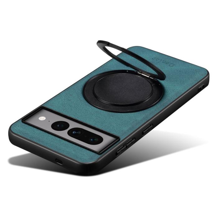 DENIOR - DENIOR Google Pixel 7 Pro 5G Magnetfodral Läder PC TPU Blå