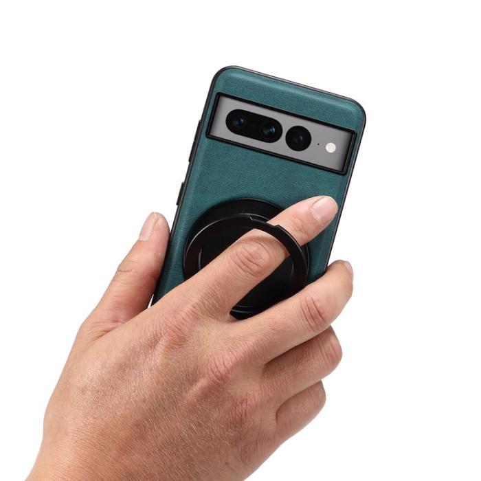 DENIOR - DENIOR Google Pixel 7 Pro 5G Magnetfodral Läder PC TPU Blå