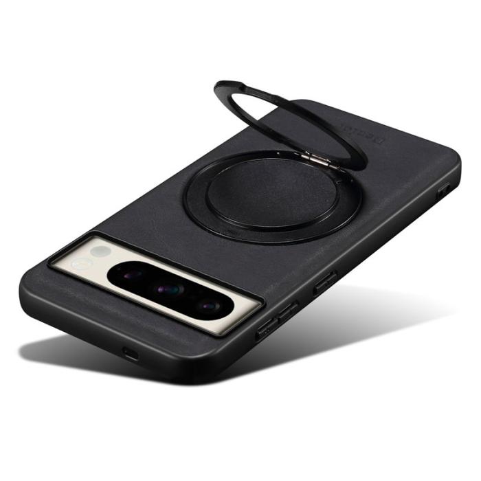 DENIOR - DENIOR Google Pixel 8 Pro Magnetiskt Fodral Läder PC TPU Svart