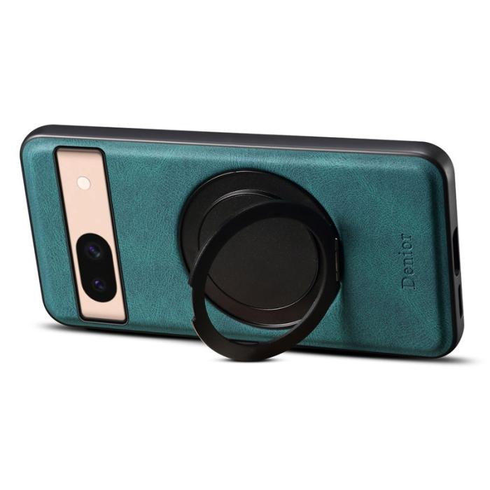 DENIOR - DENIOR Google Pixel 8a Magnetiskt Fodral Läder PC TPU - Blå