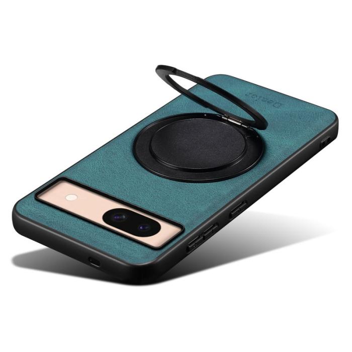DENIOR - DENIOR Google Pixel 8a Magnetiskt Fodral Läder PC TPU - Blå