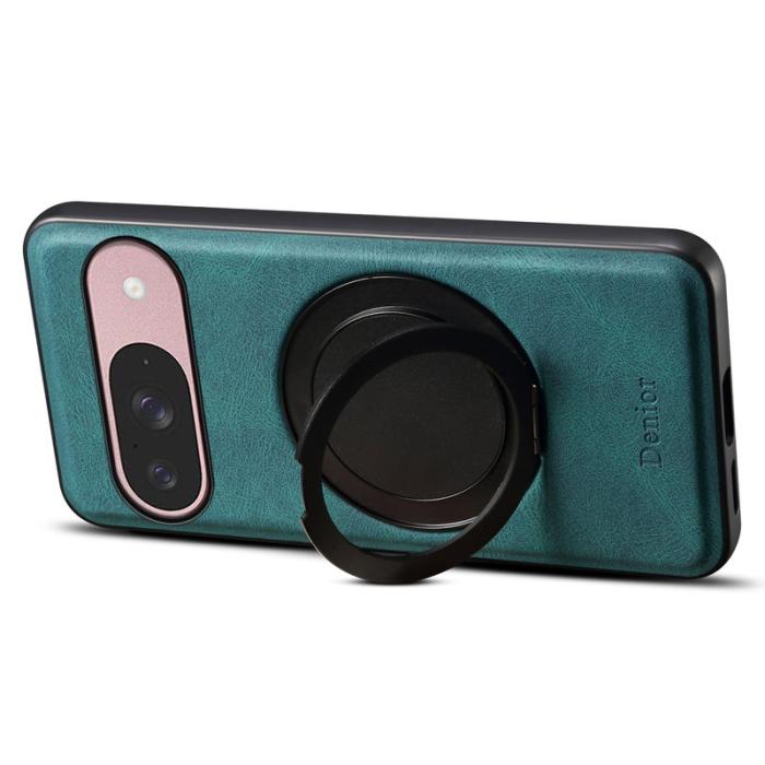 DENIOR - DENIOR Pixel 9 Pro Magnetfodral Läder PC TPU - Blå