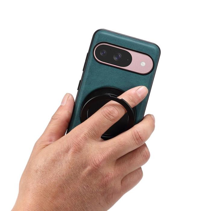 DENIOR - DENIOR Pixel 9 Pro Magnetfodral Läder PC TPU - Blå