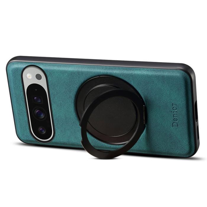 DENIOR - DENIOR Google Pixel 9 Pro XL Magnetfodral Läder PC TPU - Blå