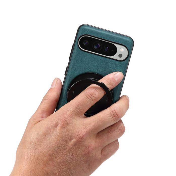 DENIOR - DENIOR Google Pixel 9 Pro XL Magnetfodral Läder PC TPU - Blå