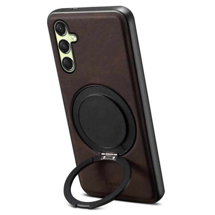 DENIOR - DENIOR A14 Samsung Galaxy A16 5G Fodral Läder PC TPU Brun