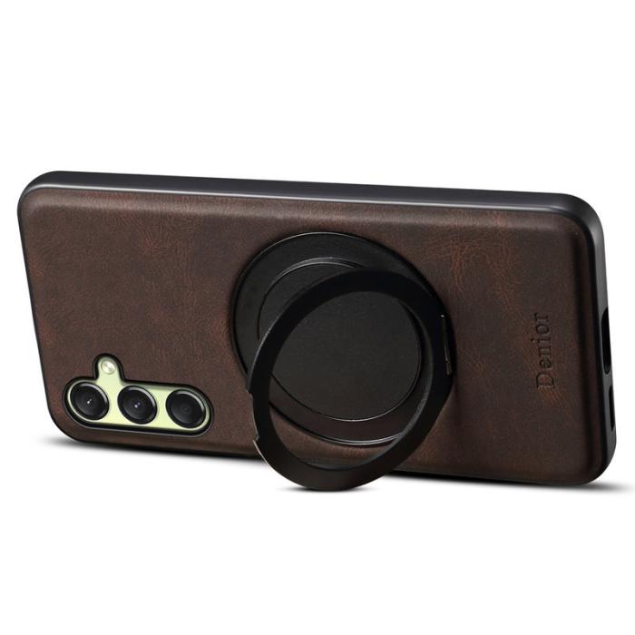 DENIOR - DENIOR A14 Samsung Galaxy A16 5G Fodral Läder PC TPU Brun