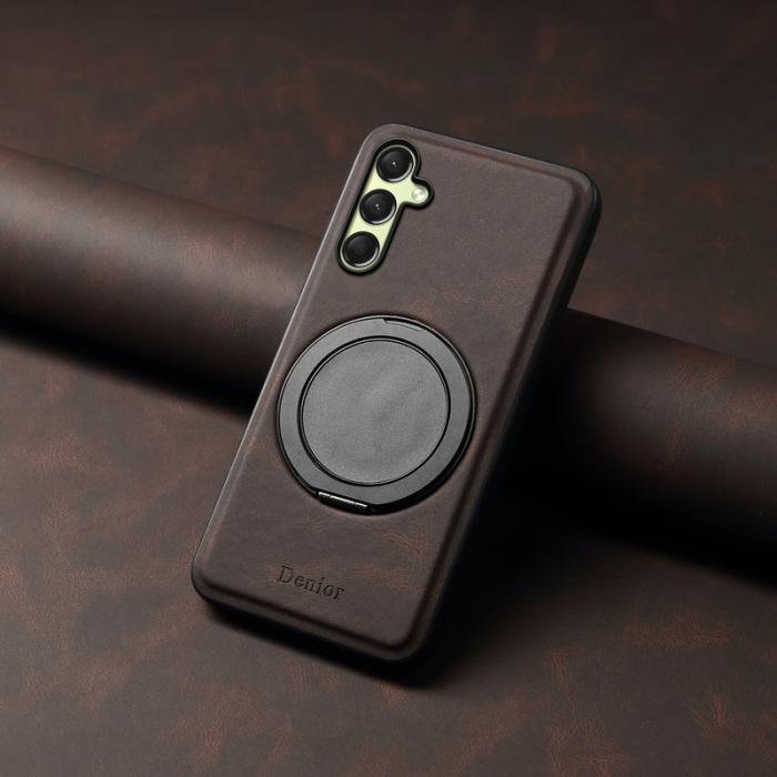 DENIOR - DENIOR A14 Samsung Galaxy A16 5G Fodral Läder PC TPU Brun