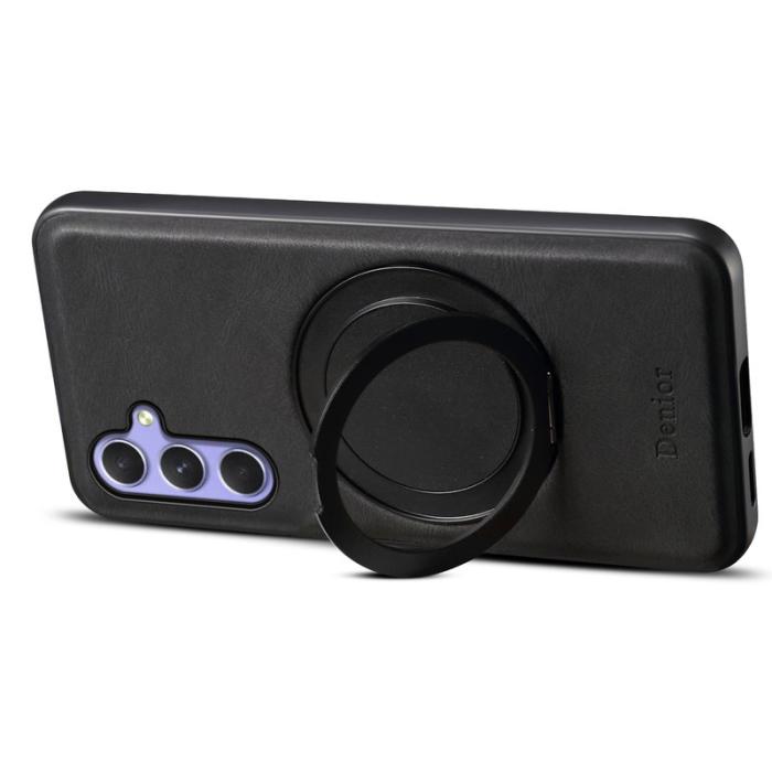 DENIOR - DENIOR A14 Samsung Galaxy A35 5G Magnetfodral Läder PC TPU Svart