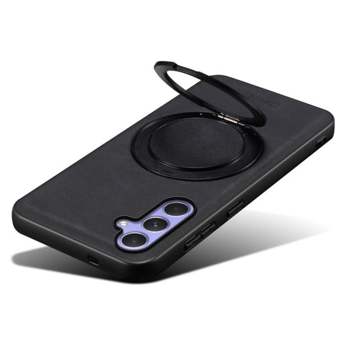 DENIOR - DENIOR A14 Samsung Galaxy A35 5G Magnetfodral Läder PC TPU Svart