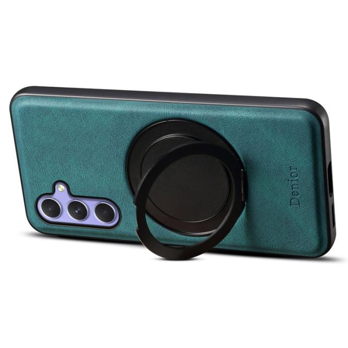 DENIOR - DENIOR A14 Samsung Galaxy A35 5G Magnetfodral Läder PC TPU Blå