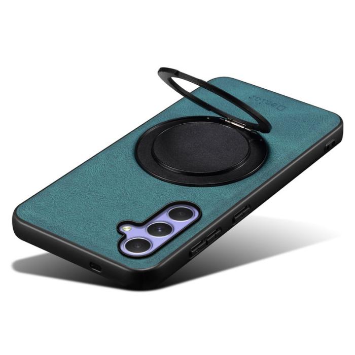 DENIOR - DENIOR A14 Samsung Galaxy A35 5G Magnetfodral Läder PC TPU Blå