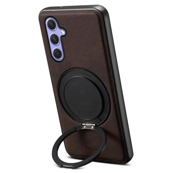 DENIOR - DENIOR A14 Samsung Galaxy A35 5G Fodral Läder PC TPU Brun