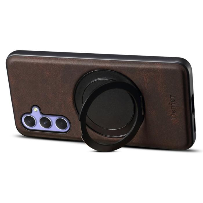 DENIOR - DENIOR A14 Samsung Galaxy A35 5G Fodral Läder PC TPU Brun