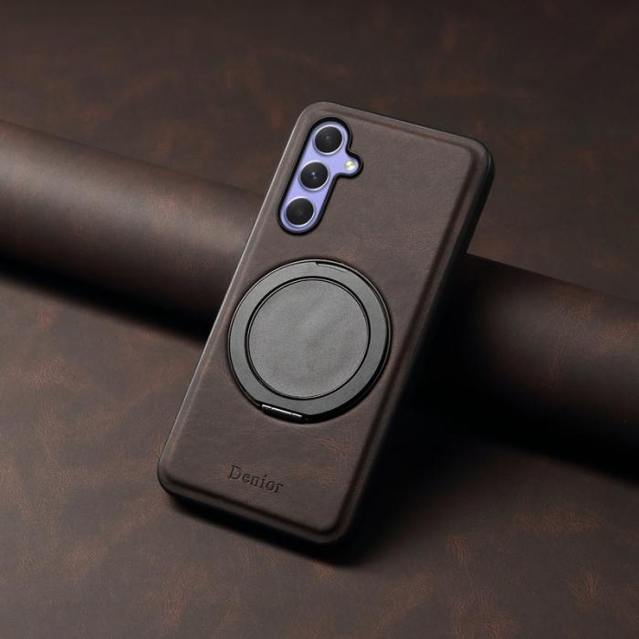 DENIOR - DENIOR A14 Samsung Galaxy A35 5G Fodral Läder PC TPU Brun