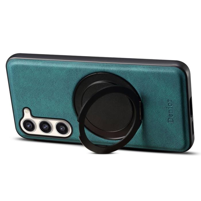 DENIOR - DENIOR Samsung Galaxy S23 Plus Magnetiskt Fodral Läder PC TPU Blå