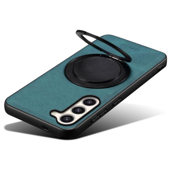 DENIOR - DENIOR Samsung Galaxy S23 Plus Magnetiskt Fodral Läder PC TPU Blå