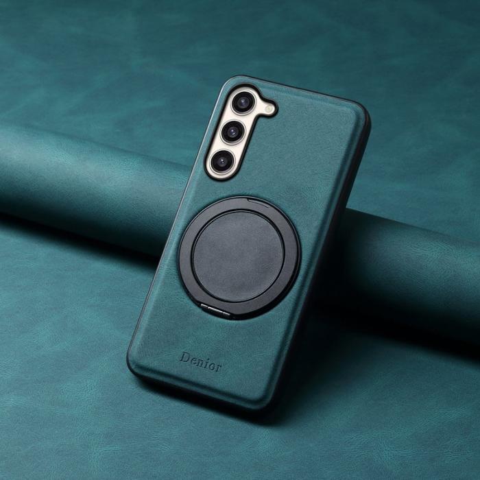 DENIOR - DENIOR Samsung Galaxy S23 Plus Magnetiskt Fodral Läder PC TPU Blå
