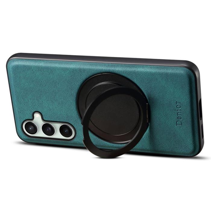 DENIOR - DENIOR A14 Samsung Galaxy S24 Magnetfodral Läder PC TPU Blå